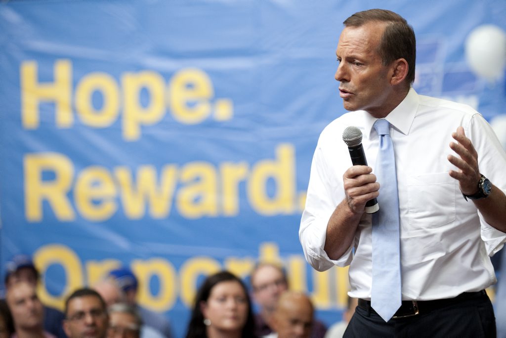 Tony Abbott is making big job creation promises. Tony Abbott is making big job creation promises.